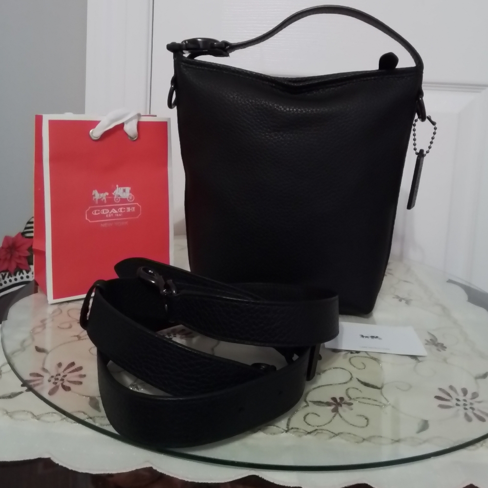 COACH Pebbled Leather Duffle Shoulder Bag